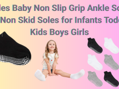 Zaples Baby Non Slip Grip Ankle Socks with Non Skid Soles for Infants Toddlers Kids Boys Girls